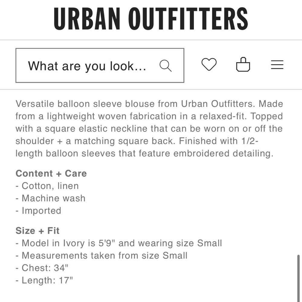 UO Embroidered Balloon Sleeve Blouses - Picture 5 of 5